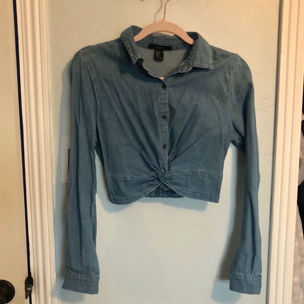 Jean crop top